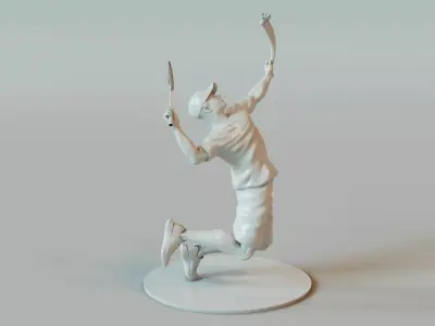 Tennis character 3D print model 3D print model