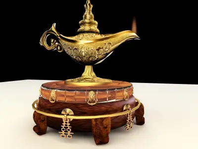 Chinese magic lamp 3D model