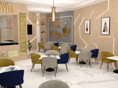 Model decor mur coffee 3D modern 3D print model