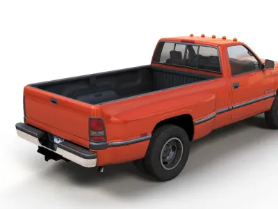 Dodge Ram 1995 3500 Low-poly 3D model
