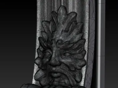 Classical Decorated Fireplace Louis XVI style 3D model