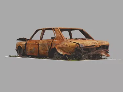 Car1 burned 3D model