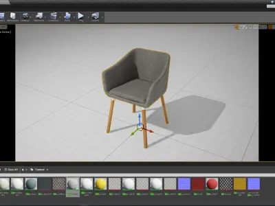 Dune Chair UE4 Low-poly 3D model