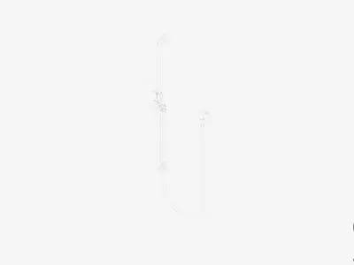 Shower - Rail - Luxury - Sleek - Extended Low-poly 3D model