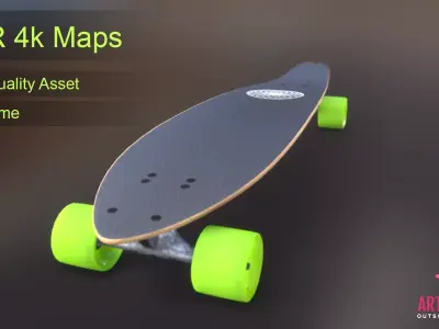Skateboard - Long 3D model