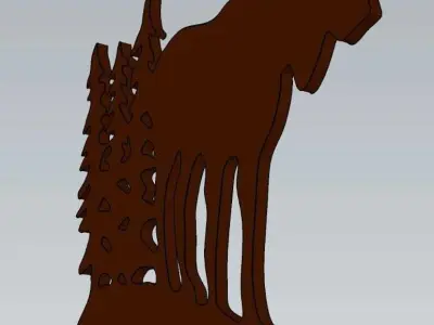 Wonderful Artificial Moose Home and Garden Outdoor Lawn Decor 3D model