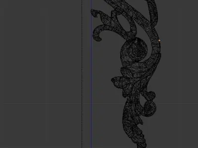 Classic decor ornament v-3D model 51 3D model