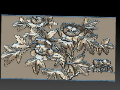 3D FLOWER snowflakes on table 3D model