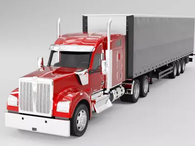 Kenworth W990 Low-poly 3D model