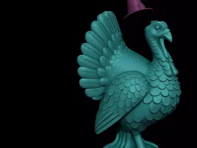 Classic Turkey Statue - Thanksgiving Holiday Decor 3D print model