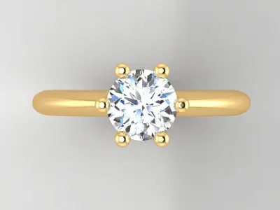 Ring M28 The luxury female ring with gem wedding 3D print model