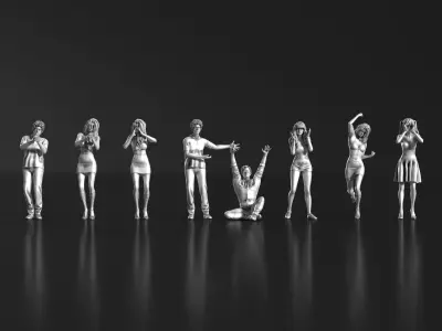 HD People 09 spectator 3D print model