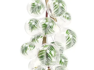 Pelle Designs X Tall Palm Bubble Chandelier  3D model