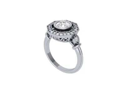 Wedding Ring  3D print model 53