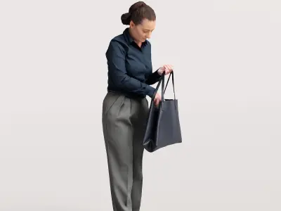 Humano Woman opening car 2011-9 3D model