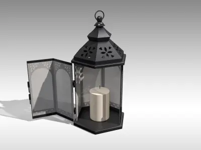 Metal Lantern 01 Low-poly 3D model