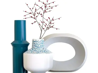 Crate and Barrel Alura Percy and Danice Vases 3D model