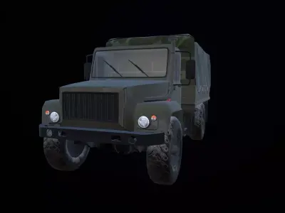 Gaz 3308 truck Low-poly 3D model