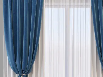 Set 70 Curtains 3D model