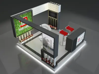 Booth Exhibition Stand a249d 3D model