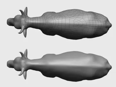 Cow BaseMesh Low-poly 3D model