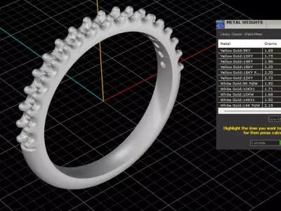 ring woman 3D print model 3