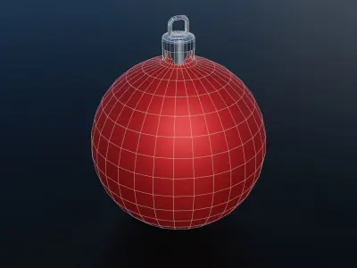 Christmas Balls Low-poly 3D model