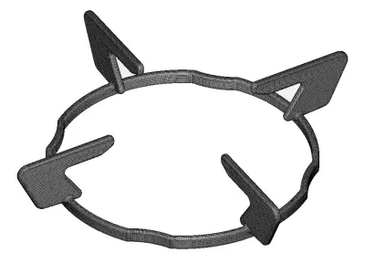 Gas Stove Pan Support 3D print model