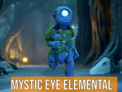 Mystic Eye Elemental model pack Low-poly 3D model