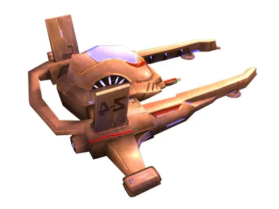 Small attack ship 01 3D model
