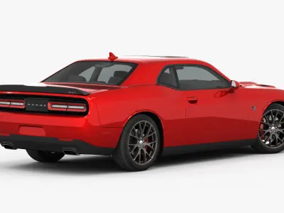 Dodge Challenger SRT HELLCAT 2016 detailed interior 3D model