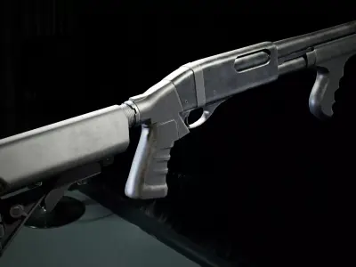 PBR - R870 Tactical Shotgun - Game-Ready 3D Asset Low-poly 3D model