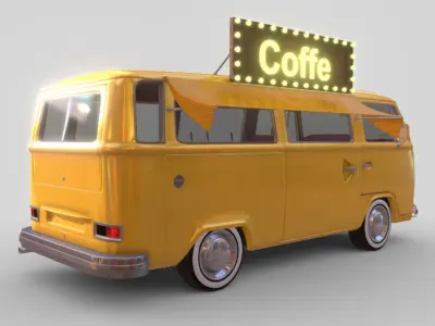 Caffee Van Car 3D model