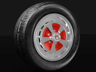 Classic sport 3 rim and tire collection 3D Model Pack