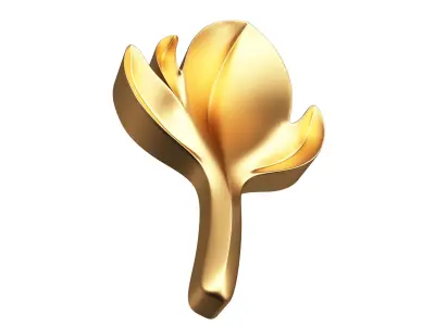 Leave Carving Plaster Molding Decoration 2 Low-poly 3D model