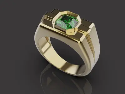 Men Rings 001 3D print model