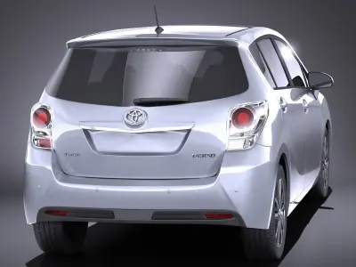 Toyota Corolla Verso 2017 VRAY 3D model