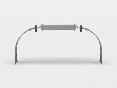 Race gate Low-poly 3D model