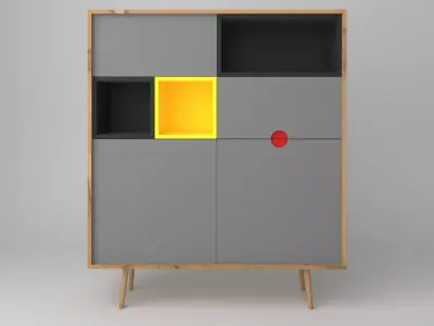  MODERN MINIMAL CABINET 3D model