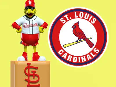 MLB - St Louis Cardinals mascot statue - Fredbird - 3d Print 3D print model