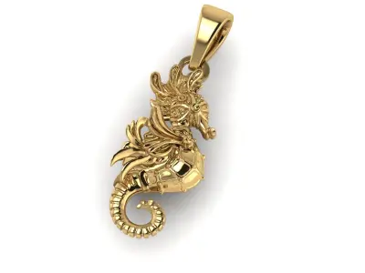 BABY SEA HORSE PENDANT 3D PRINTABLE MODEL 3D print model
