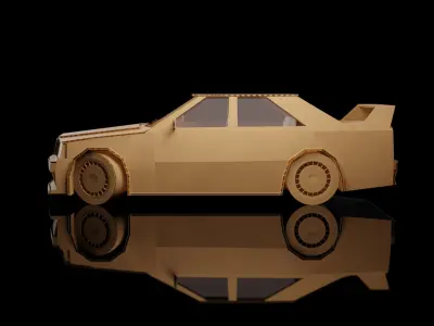 Mercedes Benz 190E 2 5 Evolution II 1992 cardboard car 3D model