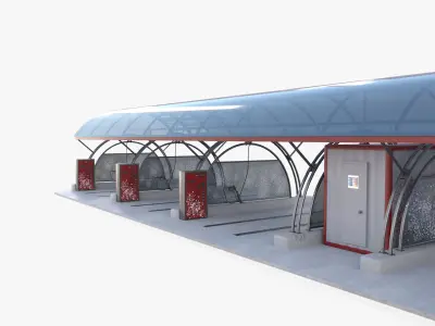 Self service car wash V2 3D model