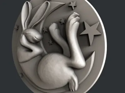 3d STL models for CNC bunny 3D model