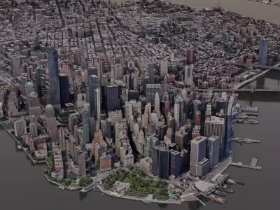 NewYork City Manhattan Free low-poly 3D model