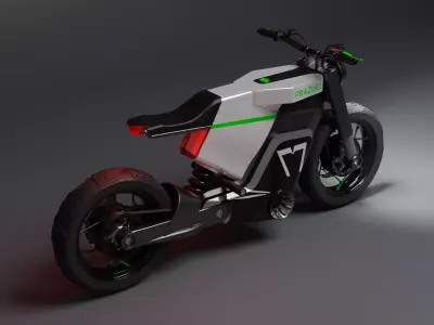 Futuristic Electric Scrambler Low-poly 3D model