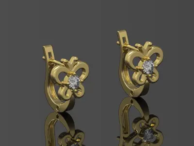 Butterfly  Earrings   3D print model