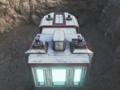 Scifi City Ship Free low-poly 3D model