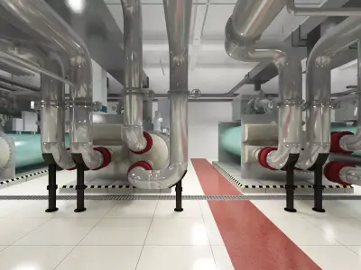Industrial Pump Room 3D model