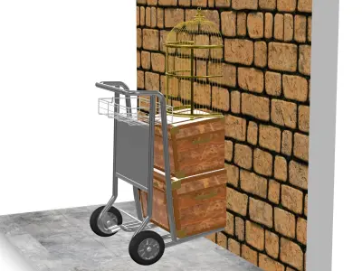 Harry Potter platform 934 scene  3D model